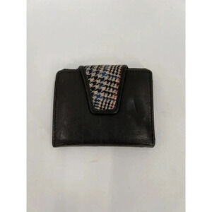 Scottish Tweed Leather Guild RFID Bi-Fold Snap Wallet 10 Card Slots 3.5"x4.5"